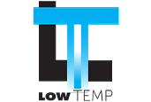 a blue and white logo